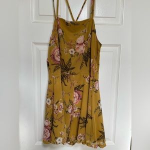 Yellow floral romper